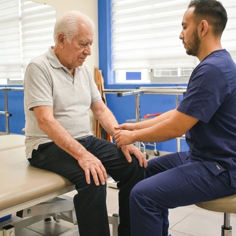 Tratamiento de Parkinson con ejercicios de estabilización en fisioterapia geriátrica RIE CDMX